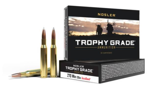 NOSLER 270 WIN 130GR AMMO ACCUBOND TROPHY GRADE