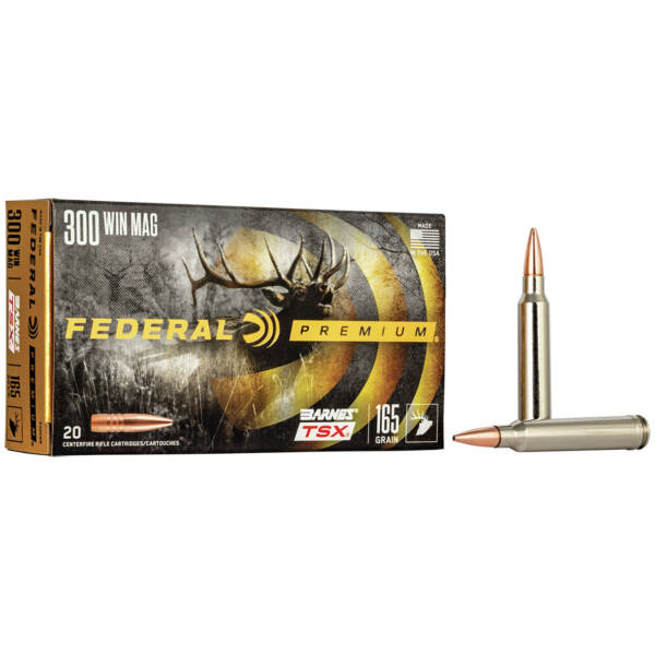 FEDERAL P300WR PREMIUM BARNES TSX RIFLE AMMO 300 WIN