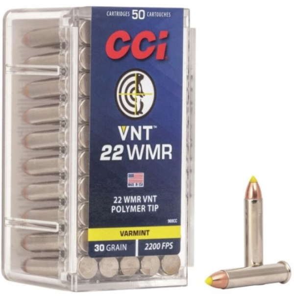 CCI 22WMR 30GR VNT VARMINT AMMO