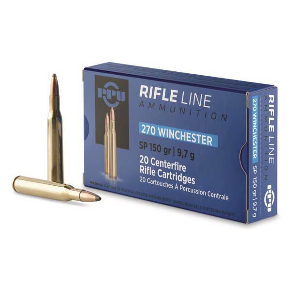 PPU 270WINCHESTER SP 150GR RIFLE AMMO