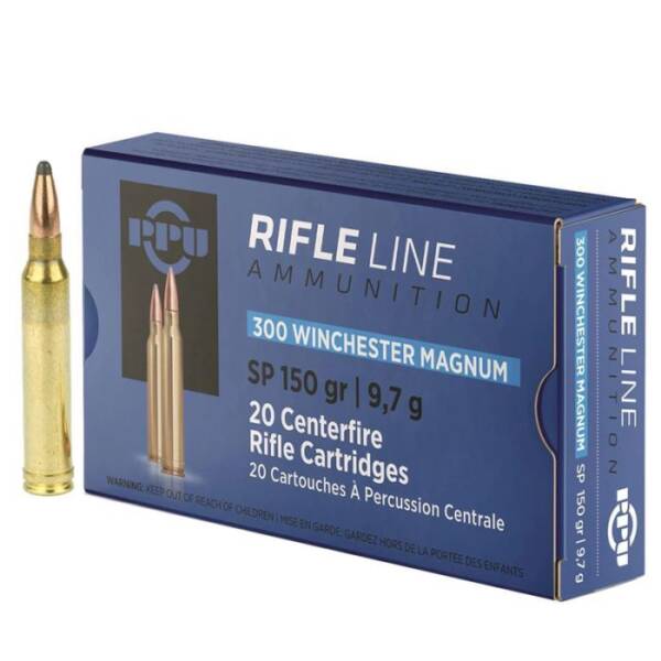 PPU 300WIN MAG 150GR RIFLE AMMO