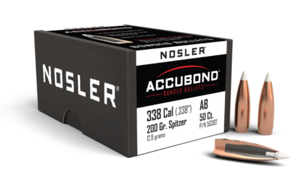 NOSLER 338CAL 200GR ACCUBOND BULLET 50CT