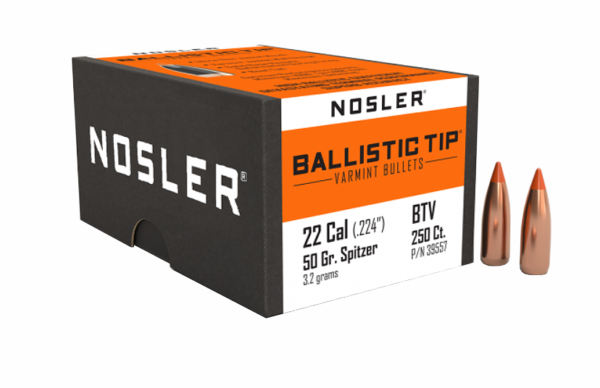 NOSLER 22CAL 50GR BALLISTIC TIP 250CT