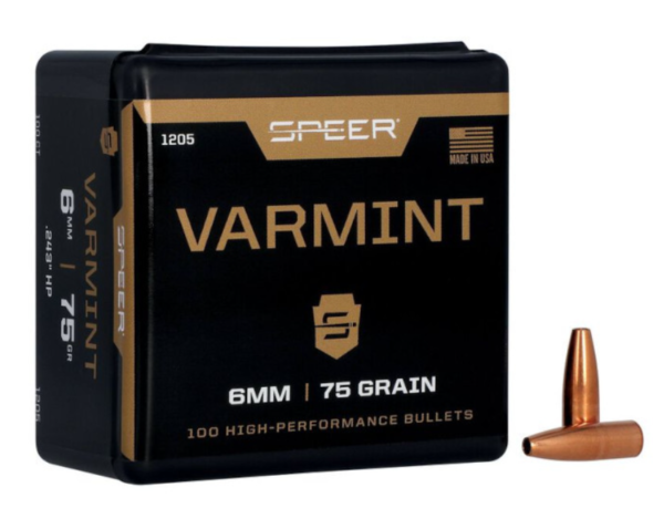 SPEER 6MM 75GR HP VARMINT BULLET