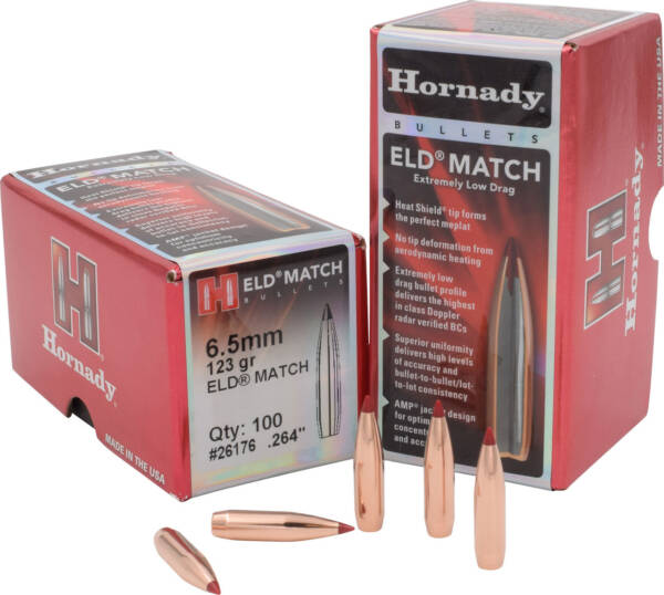 HORNADY 6.5MM 123GR ELD-MATCH 100CT