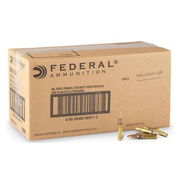 FED 5.56MM REM 55GR FMJ 1000CT