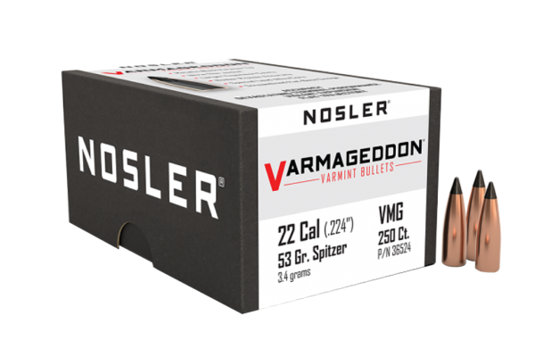 NOSLER 22CAL 53GR 250CT VARMAGEDDON AMMO