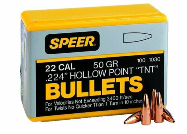 SPEER 22CAL 50GR TNT HP BULLET