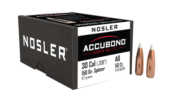 NOSLER 30CAL 150GR ACCUBOND BULLET 50CT