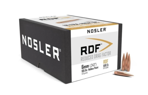 NOSLER 6MM 105GR RDF HPBT BULLET 500CT