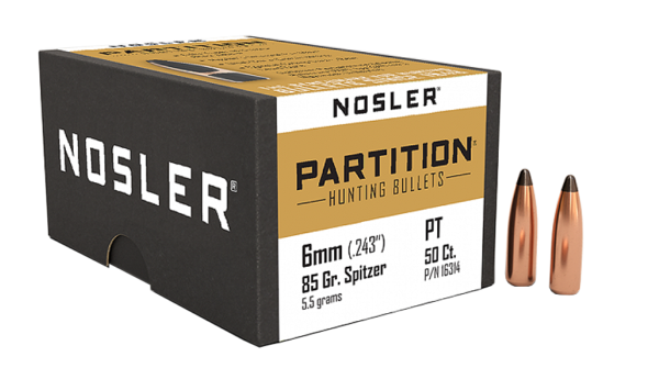 NOSLER 6MM 85GR PARTITION BULLET 50CT