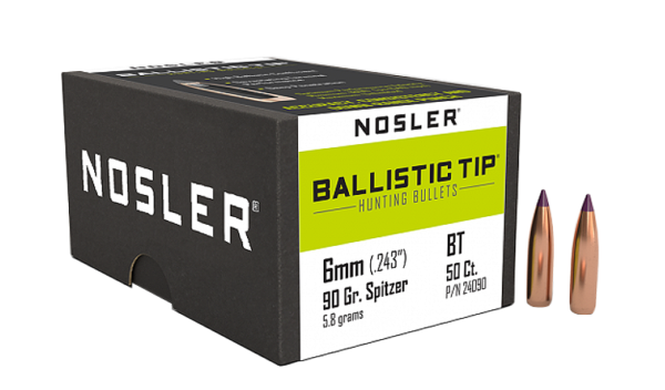 NOSLER 6MM 90GR BALLISTIC BULLET