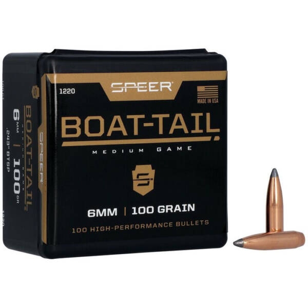 SPEER 24CAL 100GR BTSP BULLET