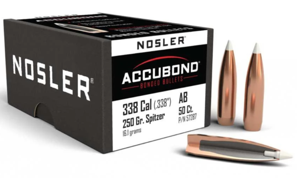 NOSLER 338CAL 250GR ACCUBOND AMMO