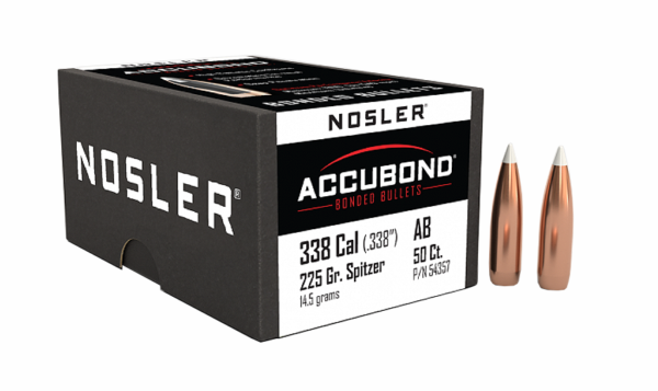 NOSLER 338CAL 225GR ACCUBOND AMMO