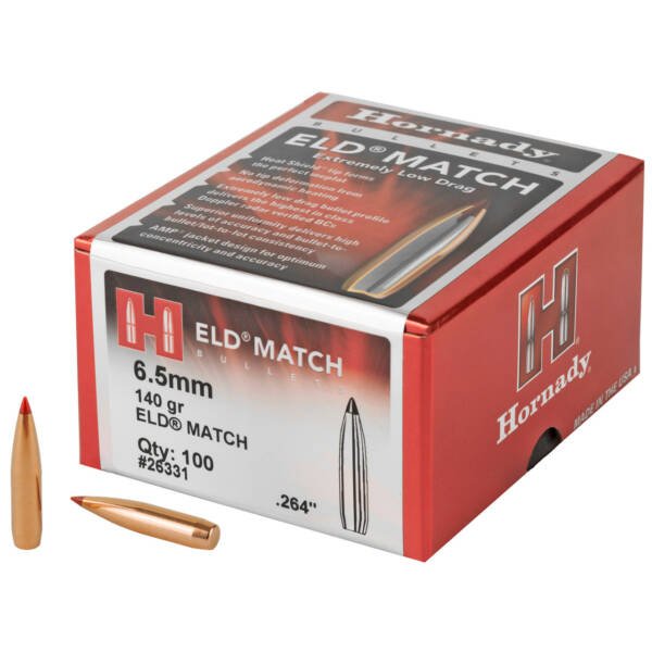 HORNADY 6.5MM 140GR BTHP BULLET 100CT