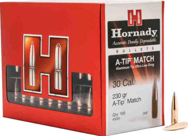 HORNADY 30CAL 230GR A-TIP MATCH 100CT