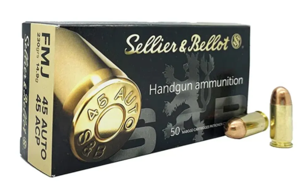 S&B 45AUTO 230GR FMJ AMMO