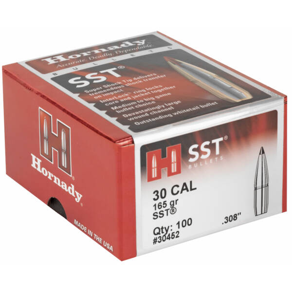 HORNADY 30CAL 165GR SST BULLET 100CT