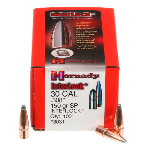 HORNADY 30CAL 150GR SP INTERLOCK BULLET