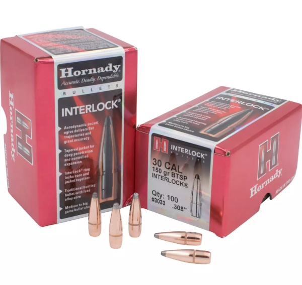 HORNADY 30CAL 170GR FP INTERLOCK BULLET