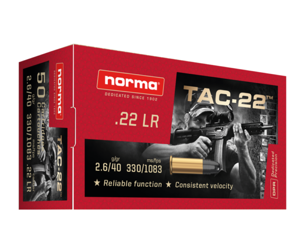 NORMA TAC 22LR 40GR LRN