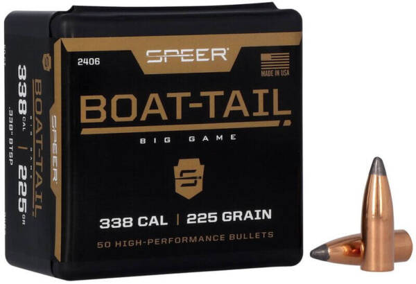 SPEER 338CAL 225GR BTSP BULLET