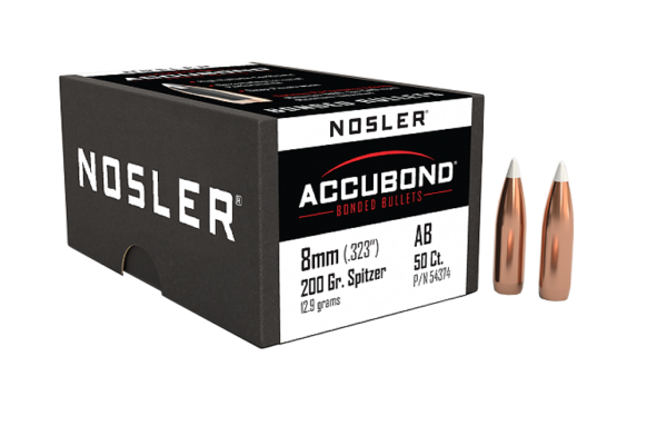 NOSLER 8MM 200GR ACCUBOND SPITZER 50CT