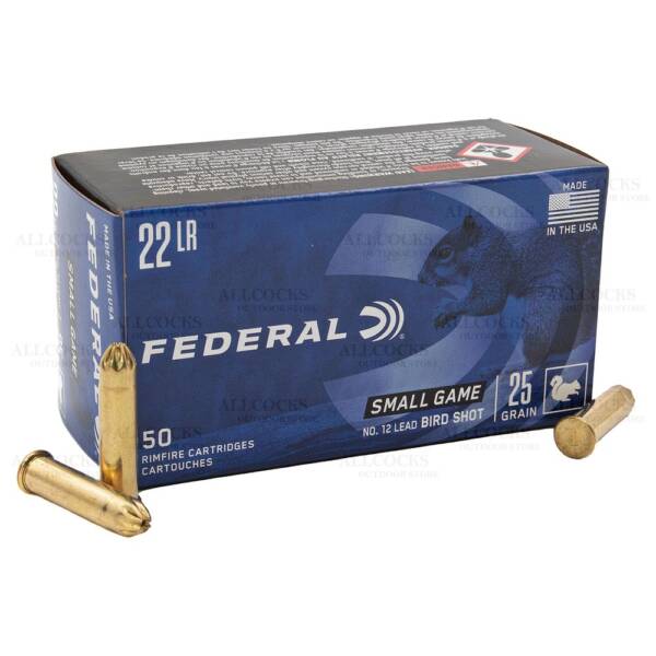 FED 22LR 25GR 12 BIRD SHOT AMMO