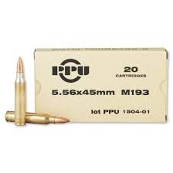 PPU 5.56x45MM 55GR M193 AMMO