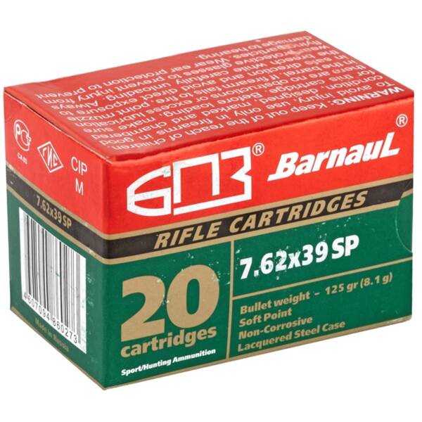 BARNAUL 7.62x39 125GR SP AMMO