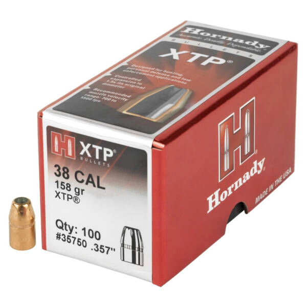 HORNADY 38CAL 158GR XTP BULLET 100CT