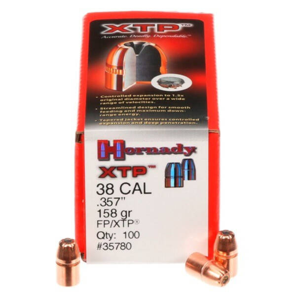 HORNADY 38CAL 158GR FP/XTP BULLET 100CT