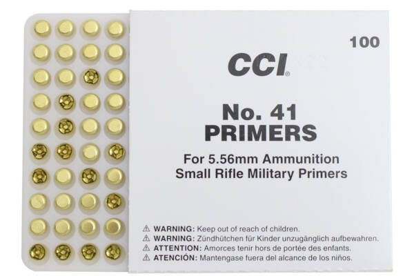 CCI NO.41 SM RIFLE PRIMERS 100CT