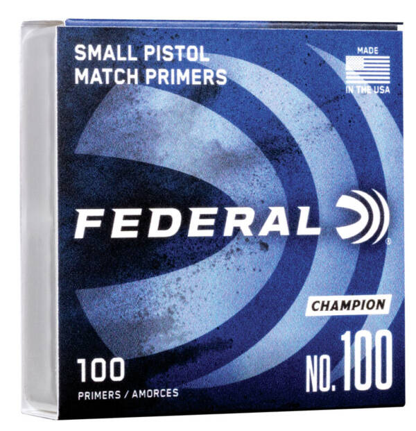 FED SM PISTOL 100 PRIMERS 100PC