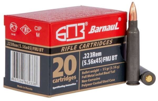 BARNAUL 223REM 55GR FMJ AMMO