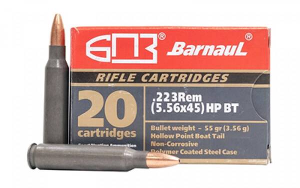 BARNAUL 223REM 55GR HPBT AMMO