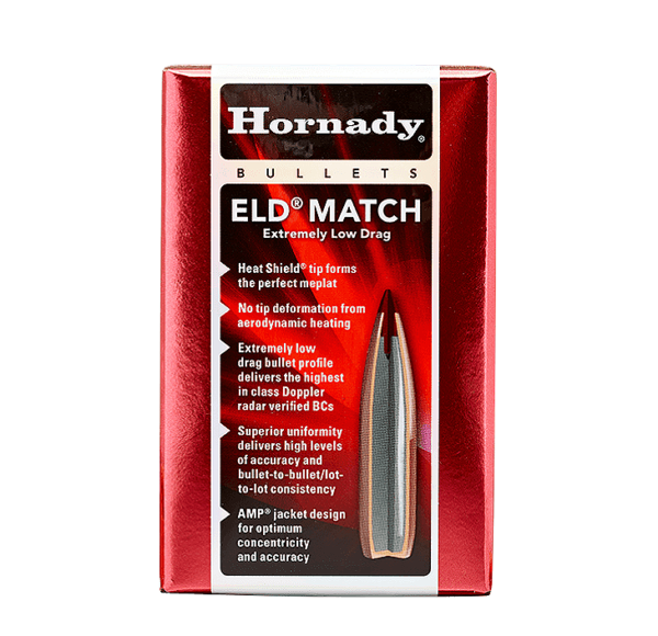 HORNADY 30CAL 208GR ELD-MATCH BULLET 100