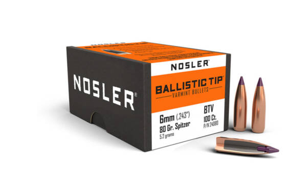 NOSLER 6MM 80GR BALLISTIC BULLET