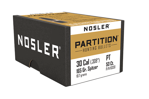 NOSLER 30CAL 165GR PARTITION BULLET 50CT