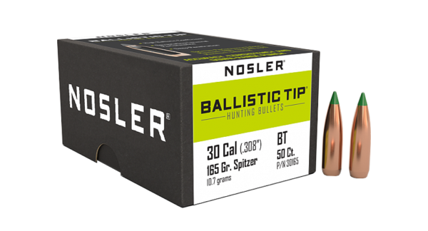 NOSLER 30CAL 165GR BALLISTIC TIP 50CT