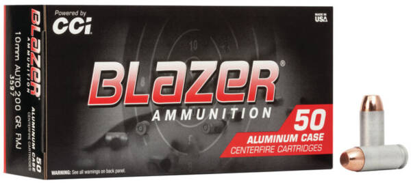 BLAZER 10MM AUTO 200GR FMJ ALUMINUM CASE