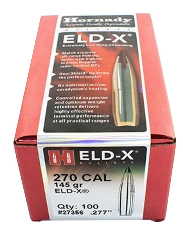 HORNADY BLT 270 CAL .277 145GR ELD-X