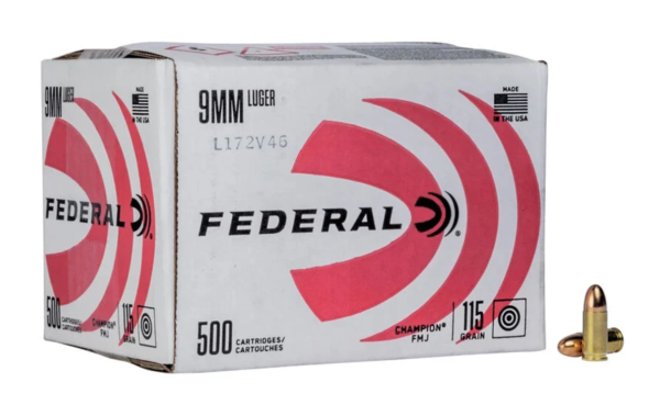 FEDERAL 9MM LUGER 500RD BULK PACK