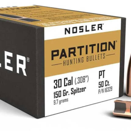 NOSLER 30CAL 150GR PARTITION BULLET