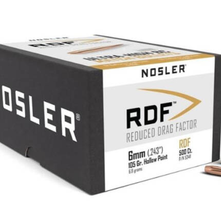 NOSLER 6MM 105GR RDF HPBT BULLET 500CT