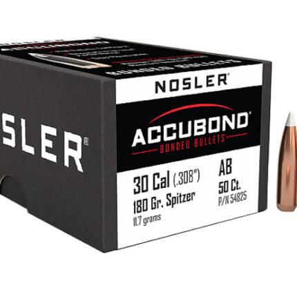 NOSLER 30CAL 180GR ACCUBOND BULLET 50CT
