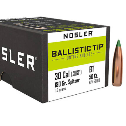 NOSLER 30CAL 180GR BALLISTIC TIP 50CT