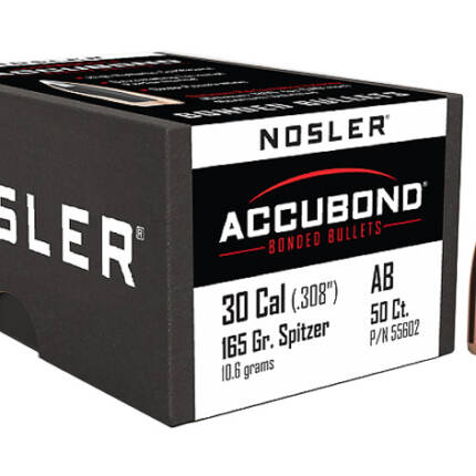 NOSLER 30CAL 165GR ACCUBOND BULLET 50CT