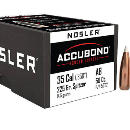 NOSLER 35CAL 225GR ACCUBOND BULLET 50CT